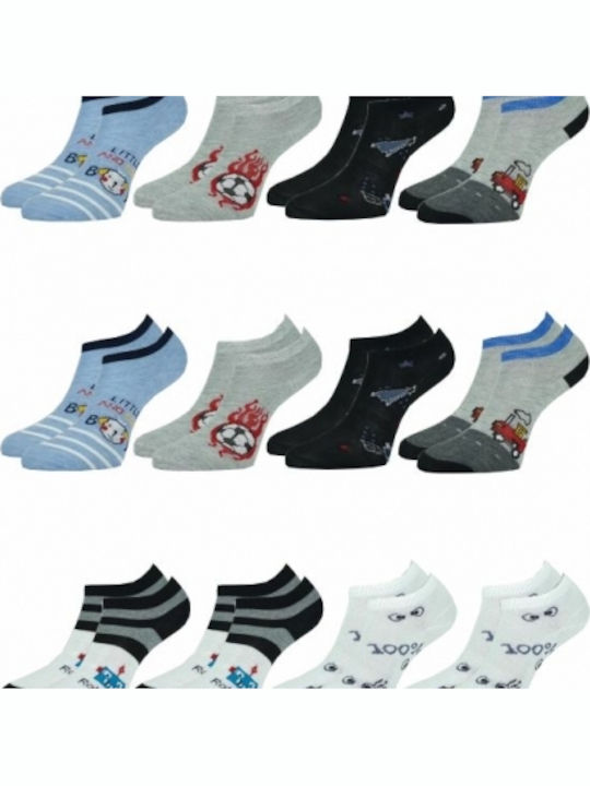365 Charm Socks Kids' Ankle Socks Multicolored 12 Pairs
