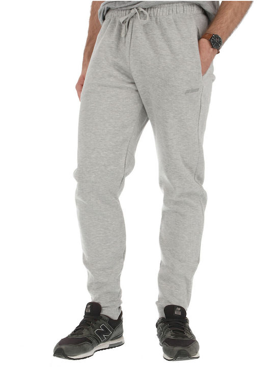 Prince Men's Fleece Sweatpants with Rubber Gray