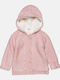 Kinderstrickjacke Gestrickt mit Kapuze Rosa