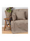 Aslanis Home Four Seasons Zweisitzer-Sofa Überwurf Chenille 180x250cm Spagghi
