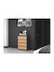 Kommode Schlafzimmer Holz M4 mit 4 Schubladen Antracyt 70x40x97cm