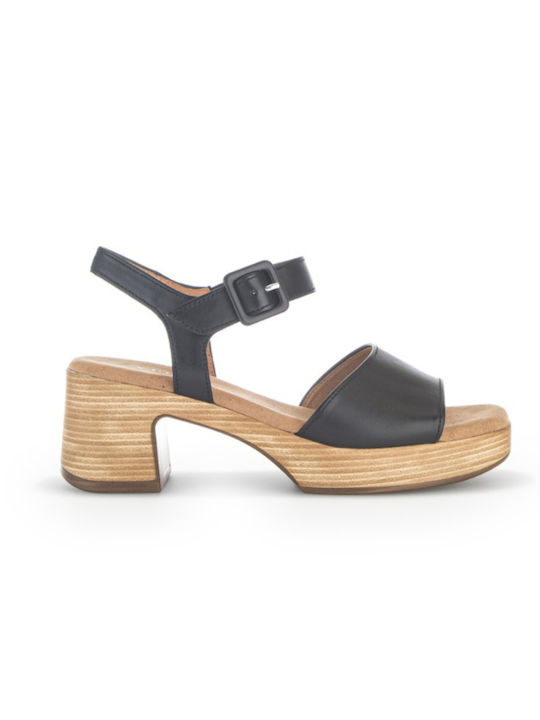 Leder Sandalen Anatomisch Schwarz