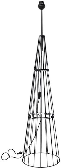 Heronia Vintage Stehleuchte H130xB32cm. mit Fassung für Lampe E27 Schwarz