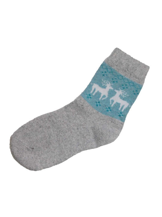 YTLI Boys Knee-High Socks Gray