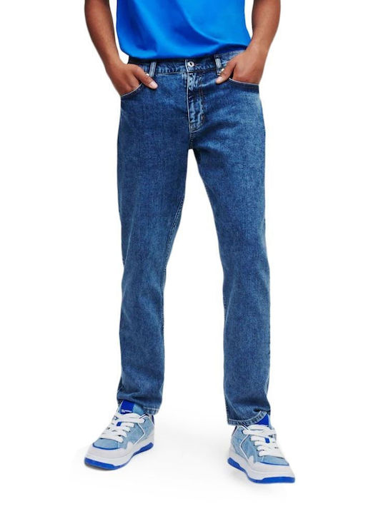 Karl Lagerfeld Мъжки Дънков Панталон Редовна Fit Tapered Син