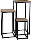Pflanzenständer Metall Schwarze 35.5cmx35.5cmx83cmcm. 3Stück