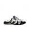 Santorini Sandals Leather Women's Sandals with Strass Black