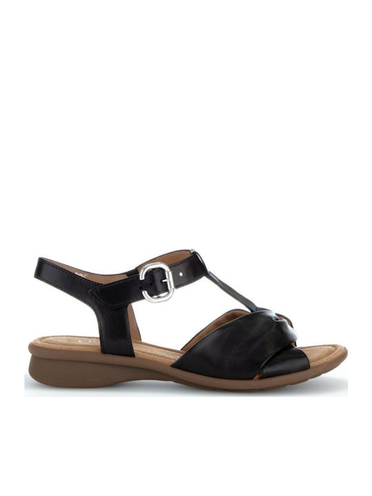 Gabor Leder Flache Sandalen für Damen Anatomisc...
