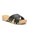 Women's Flat Sandals in Black Color