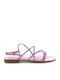 Flache Sandalen für Damen in Lila Farbe