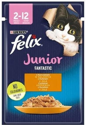 Felix Υγρή Τροφή για Ανήλικες Γάτες σε Φακελάκι με Κοτόπουλο 85gr