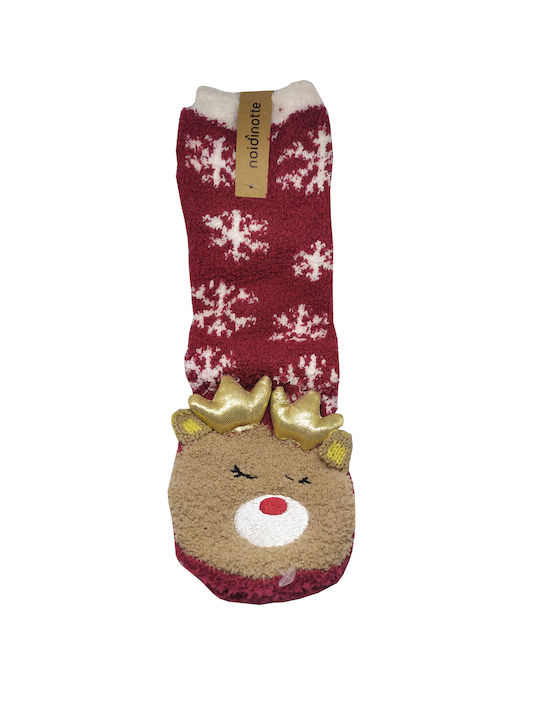 Noidinotte Women's Christmas Socks Burgundy