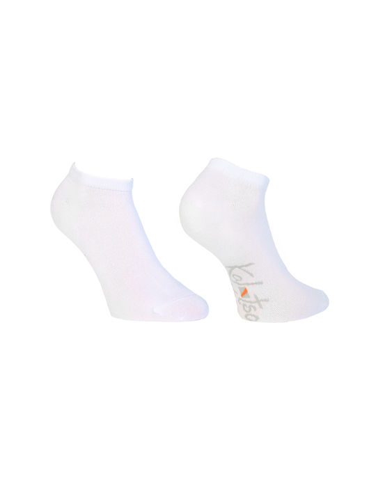 Kal-tsa Men's Solid Color Socks White