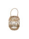 Atmosphera Floortop Wooden Lantern Brown 17x17x18cm