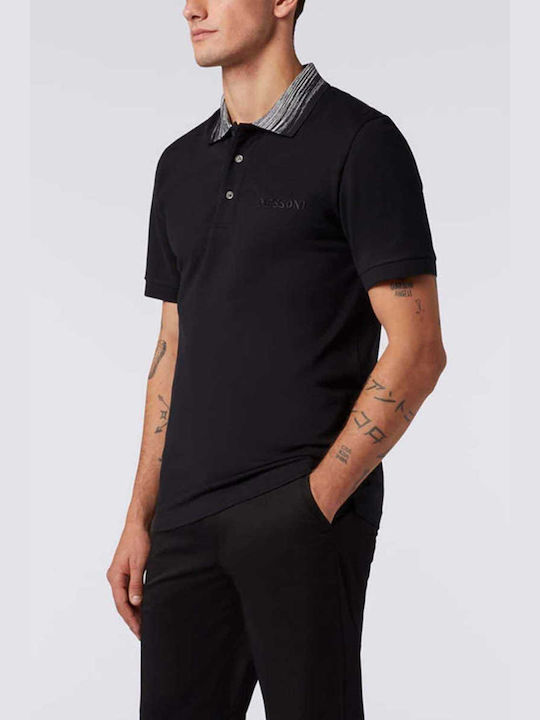 Missoni Ανδρικό T-shirt Κοντομάνικο Polo Μαύρο