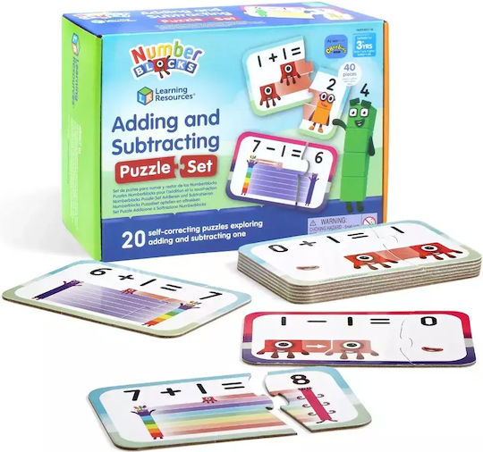 Learning Resources Numberblocks Αριθμοκυβάκια Πρόσθεση & Αφαίρεση Παζλ Joc Educațional de Cunoștințe pentru 3+ ani Ani