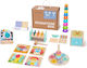 Elineli Toys Baby Kit Montessori Joc Educațional Cunoștințe din Lemn pentru 1.5+ Ani