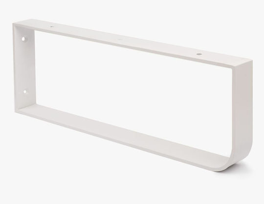 Rei Regalhalterungen Schwere Ausführung Metallisch in Weiß Farbe 450x150mm 1Stück 5-1002.17
