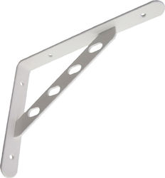 Alpha Metallic Corner Shelf White 250x200mm