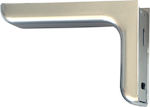 Heavy-Duty Metallic Corner Shelf Silver 160x240mm 434-803-1