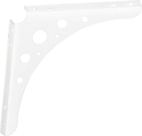 Vormann Γωνία Ραφιού από Μέταλλο σε Λευκό Χρώμα 200x20mm