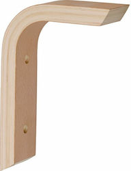 Lux Wooden Corner Shelf Beige 40x100mm