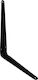 ERGOhome Heavy-Duty Metallic Corner Shelf Black 250x300mm 580102.0018
