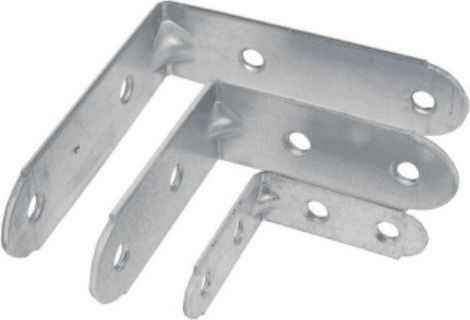 Metal-con Γωνία Ραφιού Γαλβανιζέ σε Ασημί Χρώμα 30x30mm 01-1001