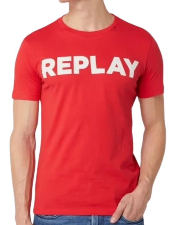 Replay Herren T-Shirt Kurzarm Rot