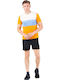 T-shirt White Blue Orange
