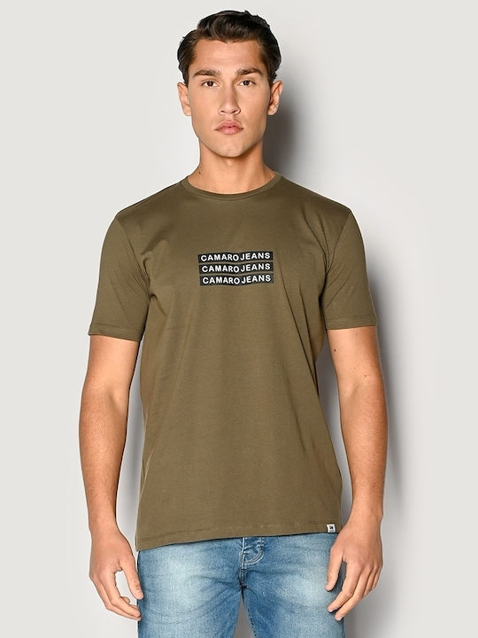 Camaro Ανδρικό T-shirt Κοντομάνικο Χακί