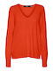 Vero Moda Women's Long Sleeve Sweater Orange