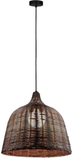 Klikareto Basket Hängelampe Braun Boho mit Fassung E27 45x100cm.