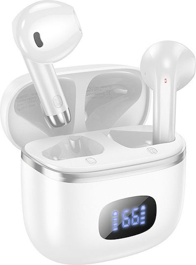 Hoco EQ1 Earbud / In ear Bluetooth хендсфри Слушалки с Кутийка за Зареждане Бял