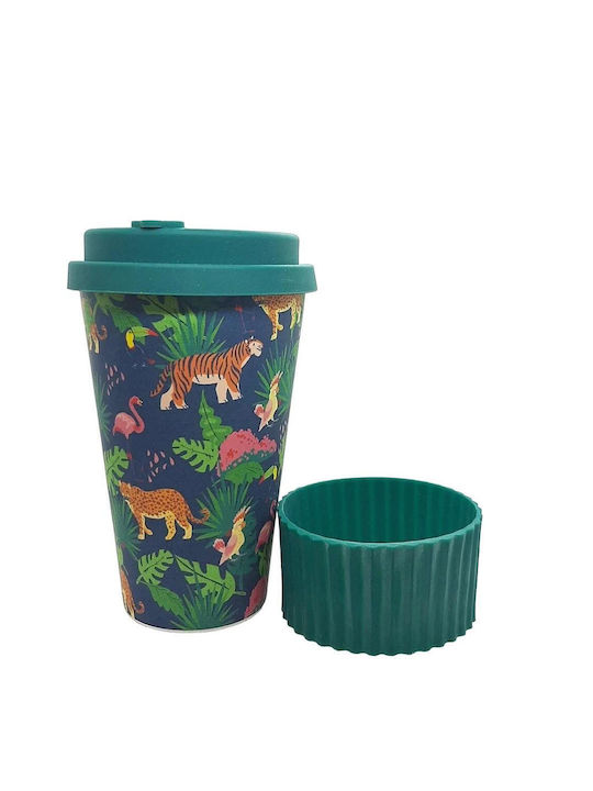 Bamboo Cup with Lid Green