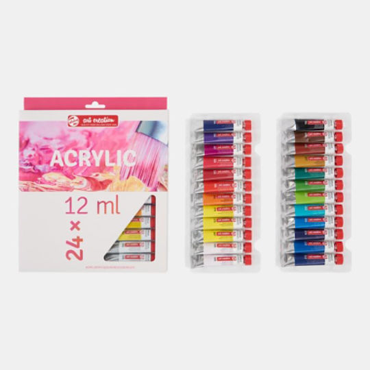 Royal Talens Art Creation Acrylic Paint Set in Multicolour color 12ml 24pcs