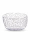 Obstschale Metallisch Silber 22x22cm