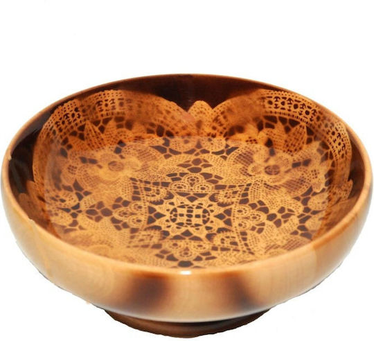 Wooden Art Φρουτιέρα Ξύλινη Καφέ 24εκ.