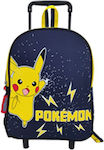 Fanatics Pokemon Pikachu Σχολική Τσάντα Τρόλεϊ Νηπιαγωγείου σε Μπλε χρώμα