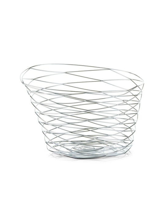 Fruit Bowl Metallic Silver 27x27cm