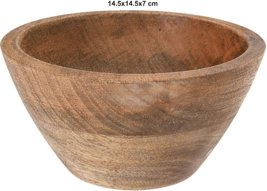 Φρουτιέρα Ξύλινη Καφέ 14.5x14.5x7εκ.