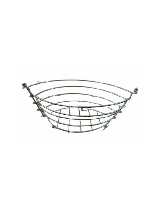 Lampiris Interiors Obstschale Inox Silber 40x25x12cm