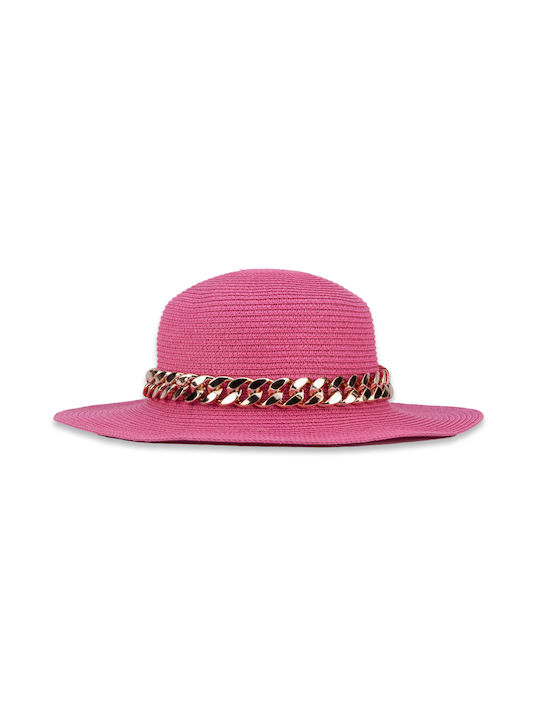 E-shopping Avenue Γυναικείο Ψάθινο Καπέλο Φούξια