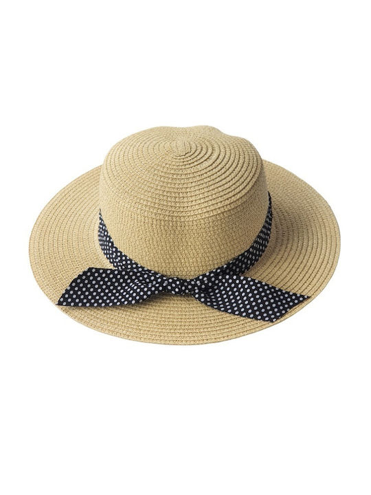 MI-TU Exclusive Wicker Women's Hat Beige