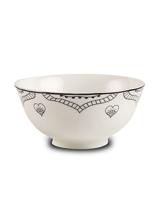 Nava Serving Bowl Round made of Porcelain White with Diameter 15cm