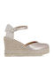 Women's Leather Platform Espadrilles Sand