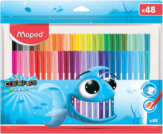Maped Color'Peps Ocean Washable Drawing Markers 0.2mm Thin Set 48pcs