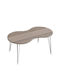 Sade Oval Wooden Coffee Table Beige L90xW41xH40cm