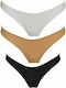 Βαμβακερά Γυναικεία Slip 3Pack χωρίς Ραφές Μαύρα