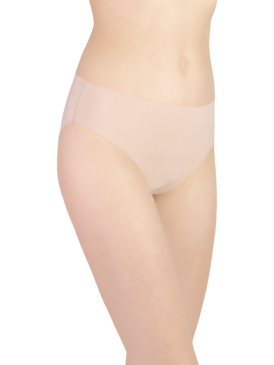Damen Slip Nahtlos Beige